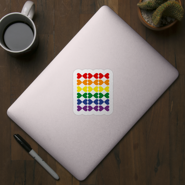 Pride Hearts Design LGBT by WarFX Designs